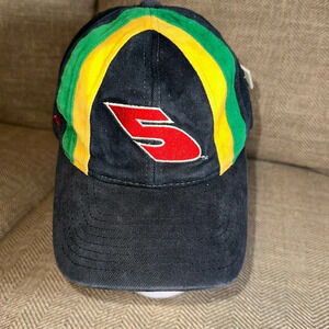 2PC NASCAR TERRY LABONTE #5 HENDRICKS MOTORSPORTS CAP HAT AND RACING CHAMPS PIN